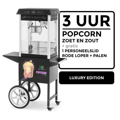 Boek een Luxe Popcorn Machine voor 3 uur (incl. 1 personeelslid) - Fun Party Rentals
