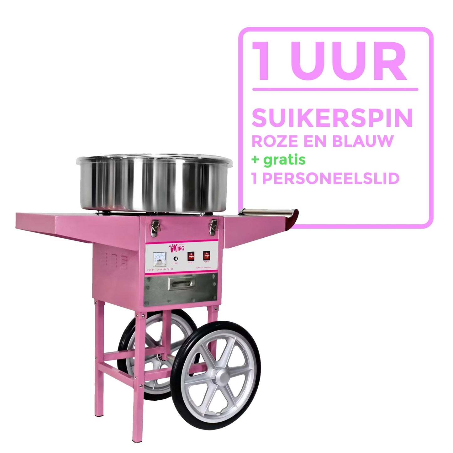 Boek een Suikerspin Machine voor 1 uur - Fun Party Rentals